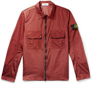 Stone Island Slim-Fit Logo-Appliqued Shell-Panelled Ripstop Overshirt