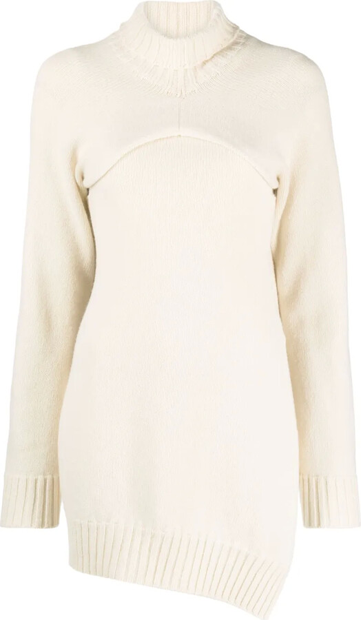 Jil Sander Detachable-Panel Ribbed-Knit Jumper