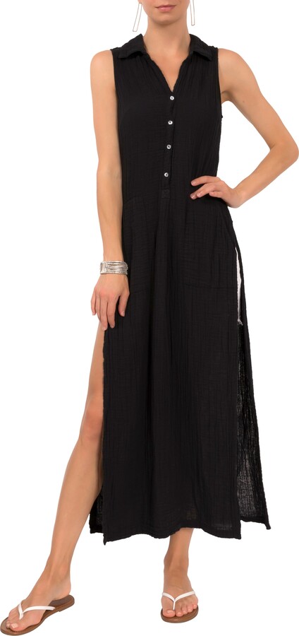 Everyday Ritual Vivienne Sleeveless Cotton Gauze Caftan Top