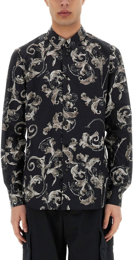 Versace Jeans Couture Baroque Outline Print Shirt