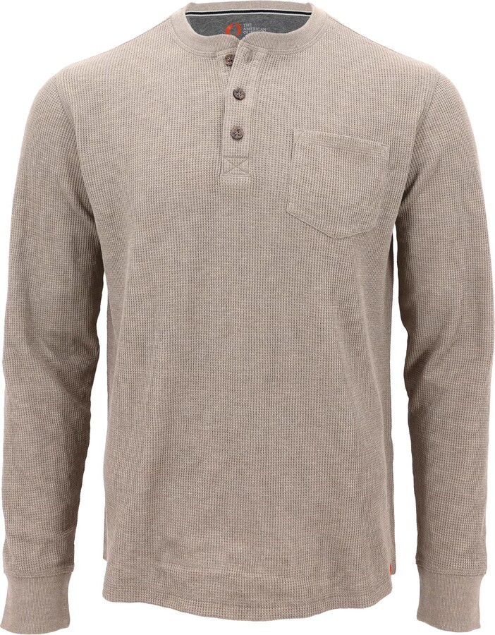 The American Outdoorsman Waffle Henley Long-Sleeve Thermal Shirt for ...