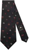 Thumbnail for your product : Gucci Flamingos wide silk tie