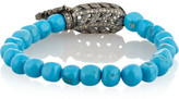 Thumbnail for your product : Loree Rodkin Turquoise, 18-karat rhodium white gold and diamond bracelet