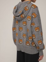 Thumbnail for your product : Moschino Intarsia Teddy Wool Knit Hooded Sweater