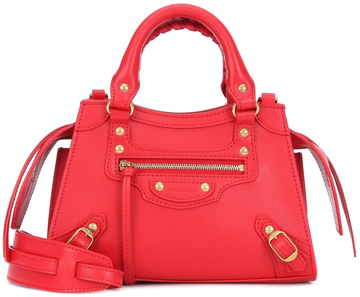 red balenciaga mini city