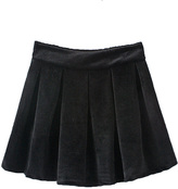 Thumbnail for your product : Choies Black Velvet Skater Skirt
