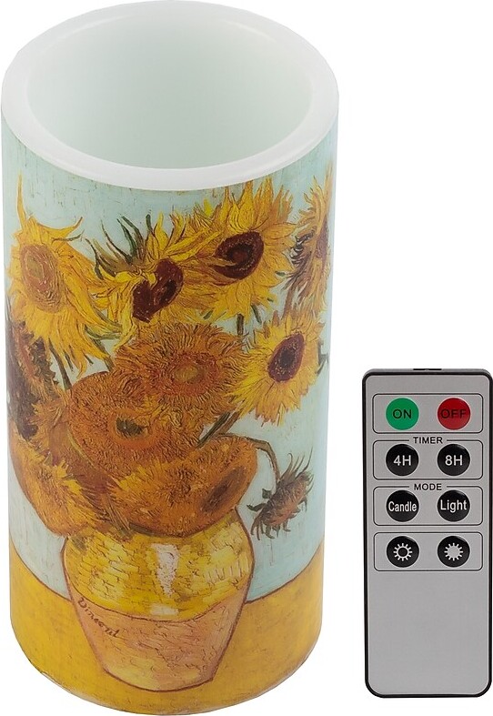 Lavish Home Van Gogh Sunflowers LED Candle (80-FC3001)