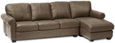 Thumbnail for your product : Asstd National Brand Asstd National Brand Leather Possibilities Roll-Arm 2pc. Left-Arm Sofa/Chaise Sectional