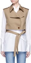 Thumbnail for your product : Helmut Lang Cropped bonded wool twill trench vest
