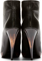 Thumbnail for your product : Burberry Black Leather Horn Heel Boots