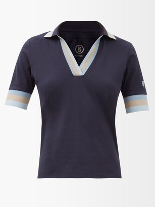 Bogner Elonie Cotton-blend Piqué Polo Shirt - Navy