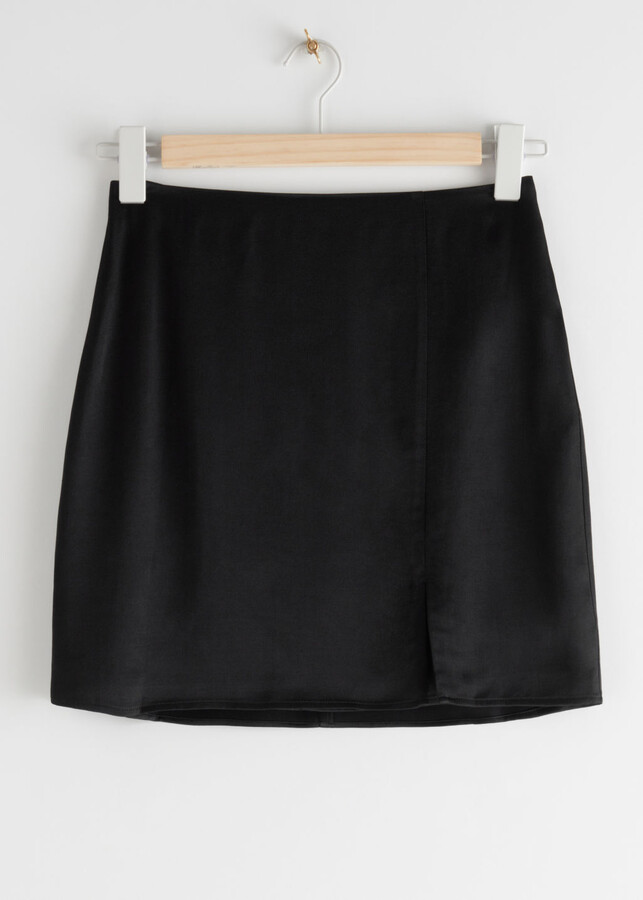 And other stories Front Slit Mini Skirt - ShopStyle