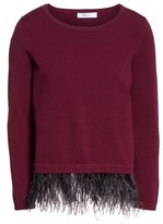 Thumbnail for your product : Milly Women's Feather Trim Sweater