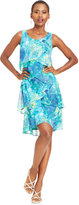 Thumbnail for your product : SL Fashions Tropical-Print Tiered Dress