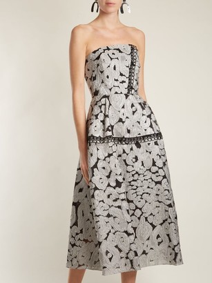 Roland Mouret Lydney Leopard-brocade Dress - Silver