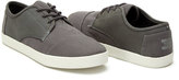 Thumbnail for your product : Toms Dark Grey Leather/Washed Canvas Men's Paseo Sneakers