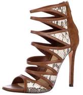 Thumbnail for your product : Brian Atwood Cage Suede Sandals