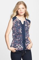 Thumbnail for your product : Vince Camuto Tie Front Print Blouse