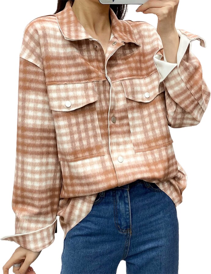 Womens Orange Plaid Shirt | Shop the world's largest collection of 