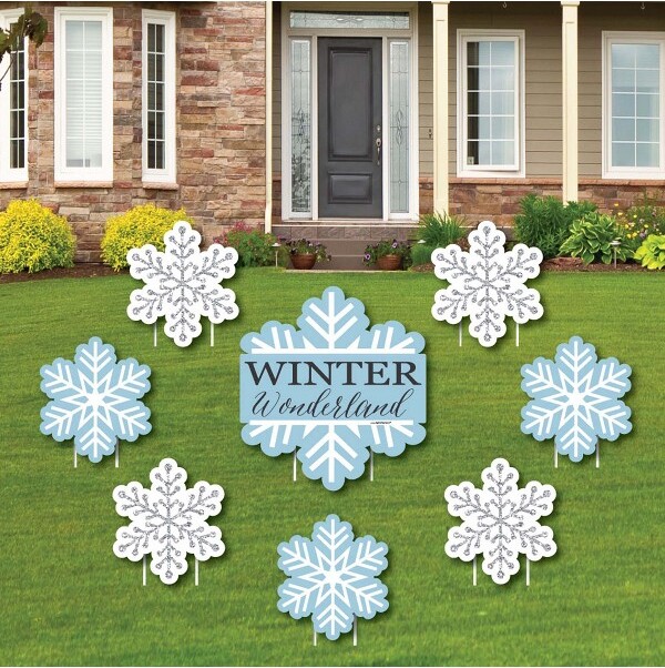 Big Dot of Happiness Winter Wonderland Yard Sign and Outdoor Lawn