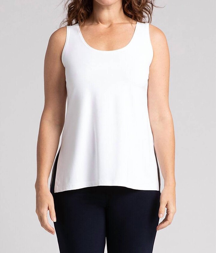 Sympli Go To Relax Tank Top In White