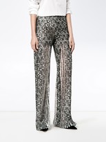 Thumbnail for your product : Huishan Zhang Pleated Lace Trousers