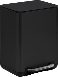 SunnyPoint 6 Liter / 1.58 Gallon Rectangle Step On and Slow Close Trash Can with Plastic Inner Buckets