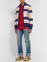 Thumbnail for your product : Gucci Intarsia Wool Bomber Jacket