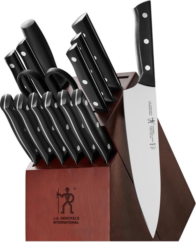 Zwilling J.A. Henckels Dynamic 15-Piece Stainless Steel German Knife Block Set