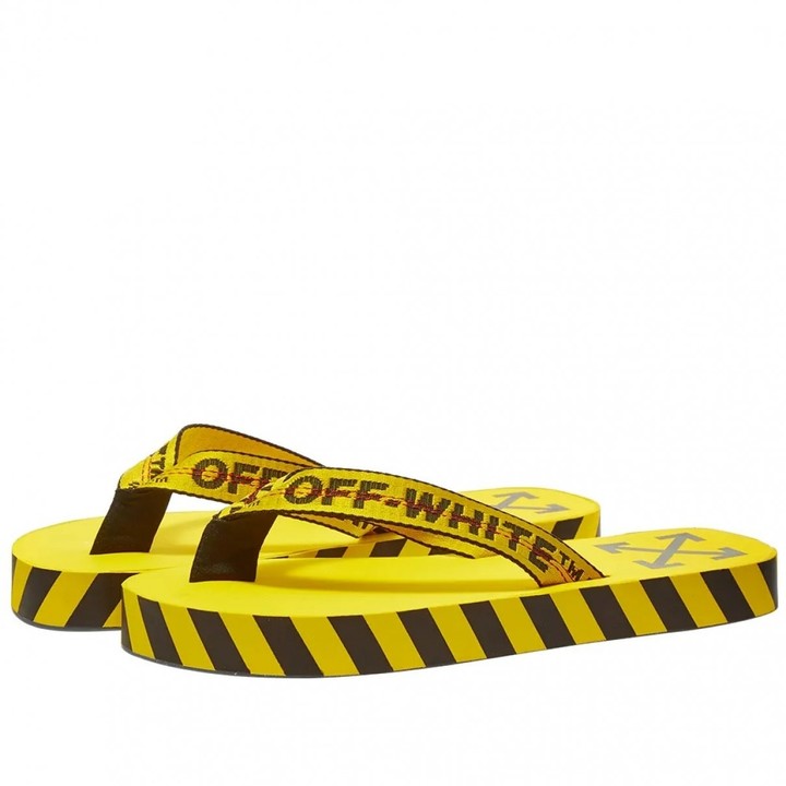 off white yellow sandals