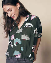 Thumbnail for your product : Ann Taylor Floral Pleated Puff Sleeve Popover