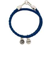 Thumbnail for your product : Diesel braided logo-charm bracelet