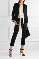 Thumbnail for your product : Alexander McQueen Pussy-bow Ruffled Silk-georgette Blouse - White
