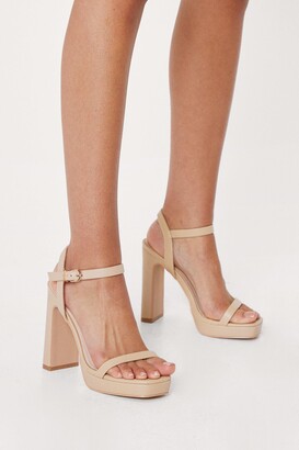 platform block heel shoes