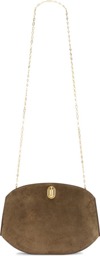 Savette The Tondo Chain Crossbody Bag in Brown