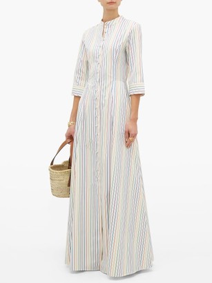Evi Grintela Amaryllis Striped Cotton Shirt Dress - Multi