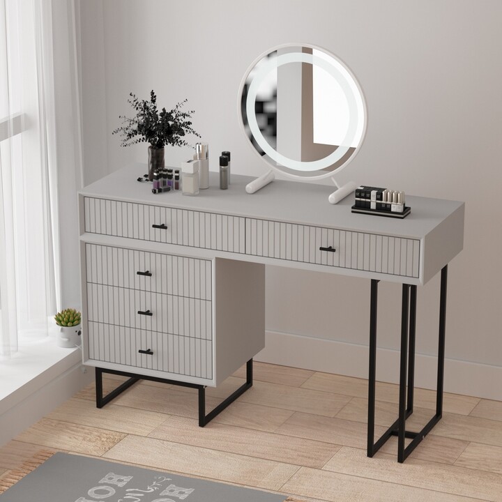 ECLIFE Makeup Vanity Desk Set with Drawers Storage Dresser Dressing Table  for Bedroom - ShopStyle
