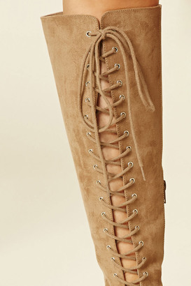Forever 21 Faux Suede Knee-High Stilettos
