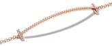 Thumbnail for your product : Tiffany & Co. & Co 18kt rose gold T smile diamond bracelet