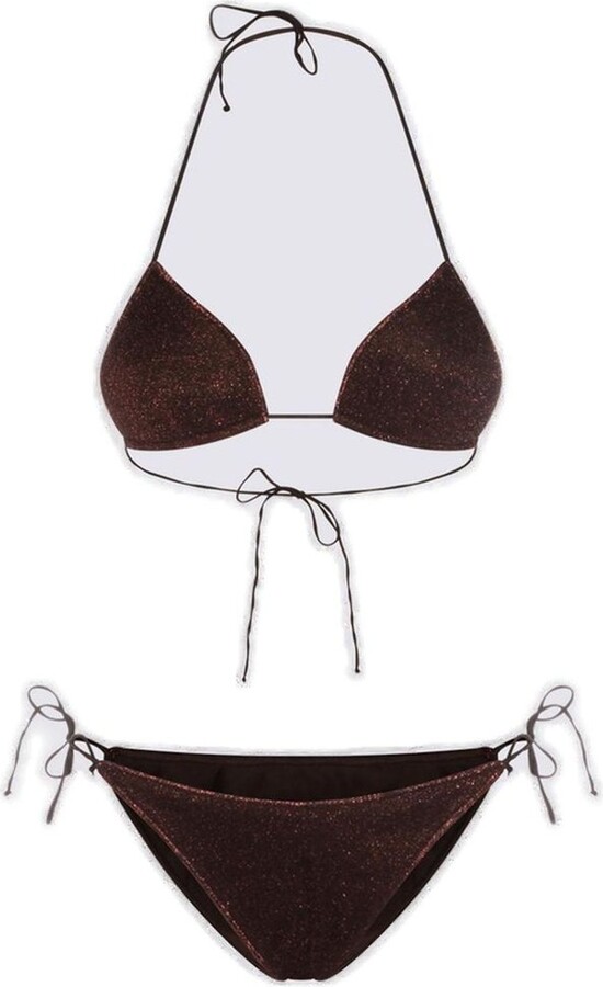 Oseree Glitter Detailed Triangle Bikini Set