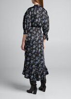 Thumbnail for your product : Cinq à Sept Halette Floral Tie-Waist Ruffle Dress