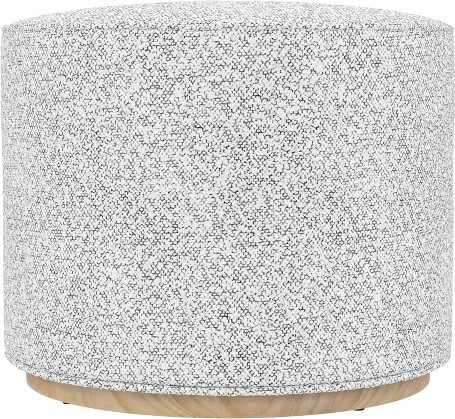 HomePop HomePopCloudOttomanwithWoodBaseCreamGray