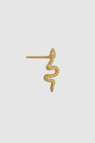 Thumbnail for your product : Anine Bing Mini Snake Stud in 14k Gold