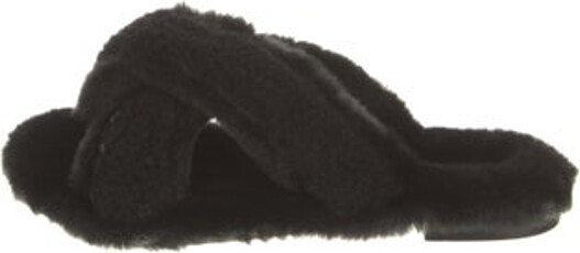 Avec Modération Leather Slides Black Crossover Straps Unfortunately, due to restrictions, this item may not be eligible for shipping in all areas.