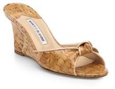 Thumbnail for your product : Manolo Blahnik Cork Wedge Slide sandals