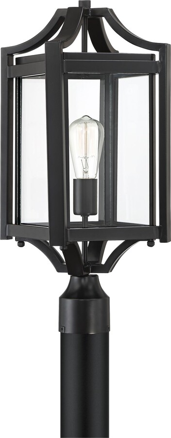 Franklin Iron Works Rockford 20 1/4" High Black Outdoor Post Light