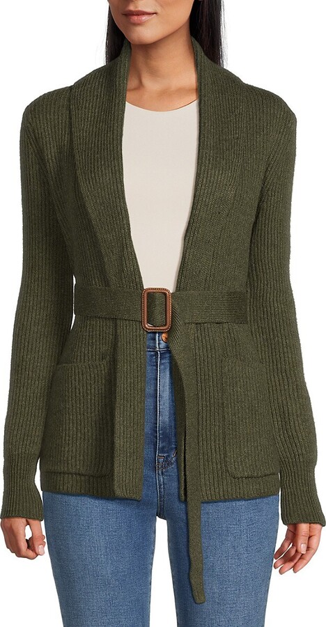 Bruno Magli Meino Wool Belted Cardigan