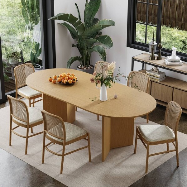 DovelinaMid-CenturyOvalWoodDiningTableSetfor6People-67\