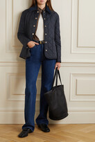 Thumbnail for your product : Burberry Reversible Corduroy-trimmed Quilted Shell And Checked Cotton Jacket - Blue