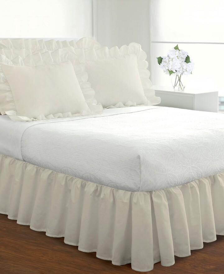 Fresh Ideas Ruffled Poplin Bedskirt, Twin